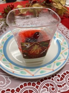 紅白お祝いプリン
